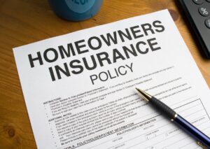 Policy document with pen on a wooden desk, highlighting the importance of homeowners insurance Colorado coverage.