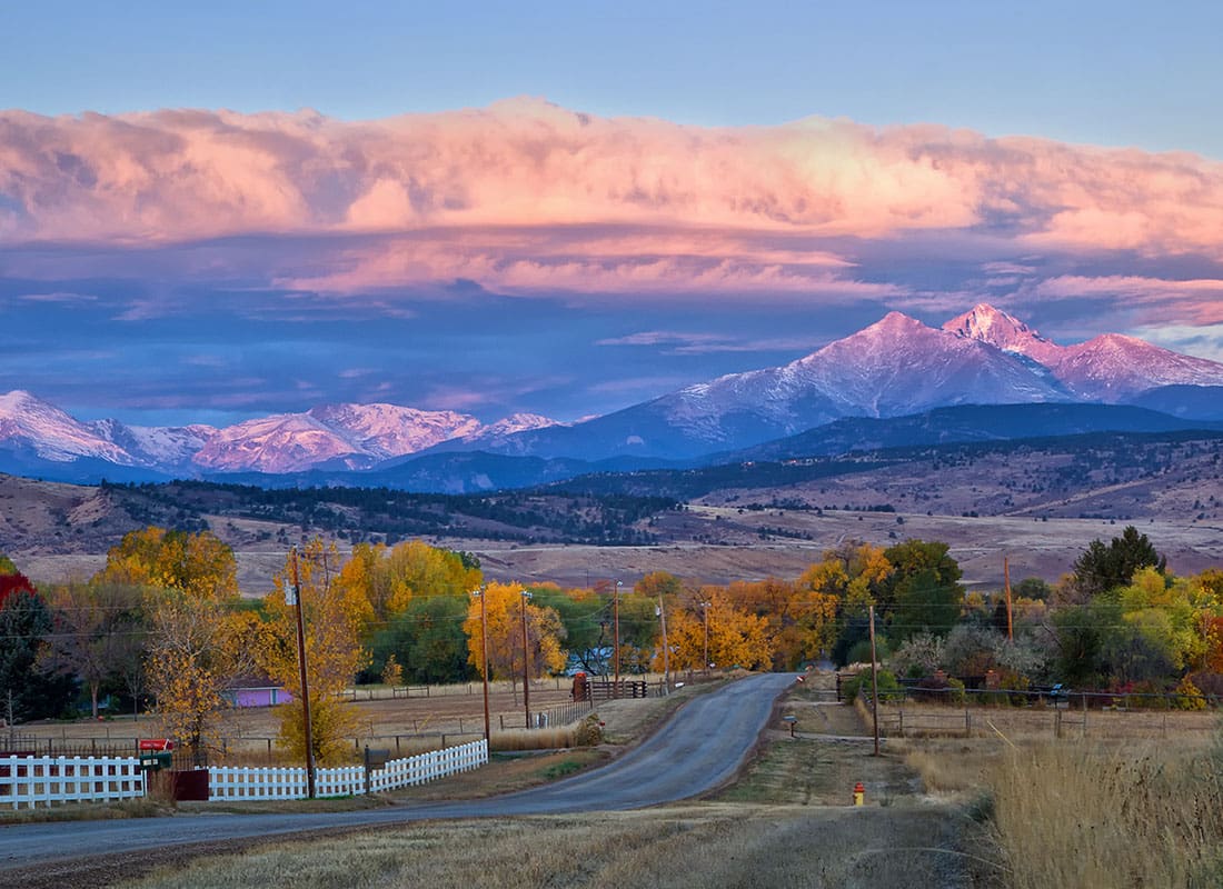 Greeley Colorado Insurance - Longs Peak Sunrise on a Fall Morning